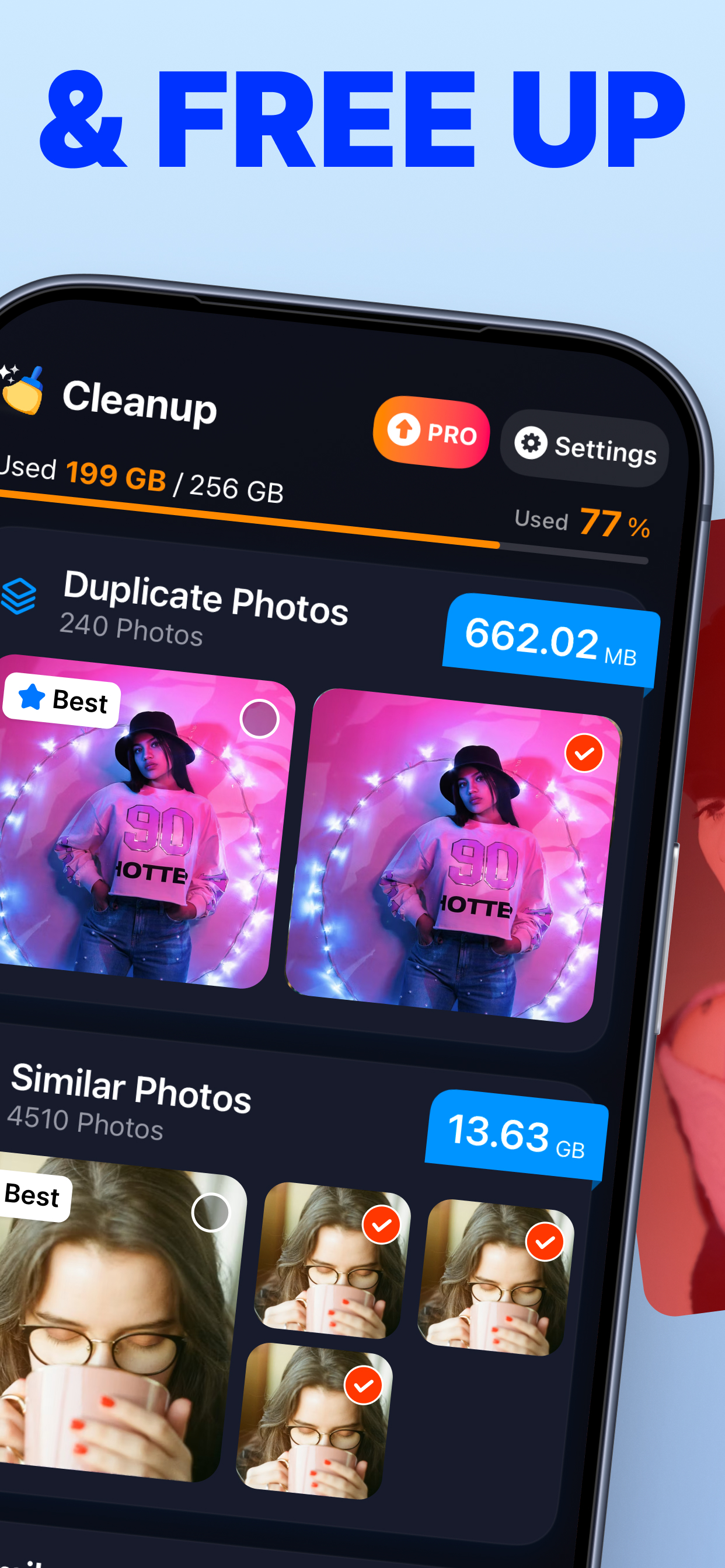 Storage analysis screen